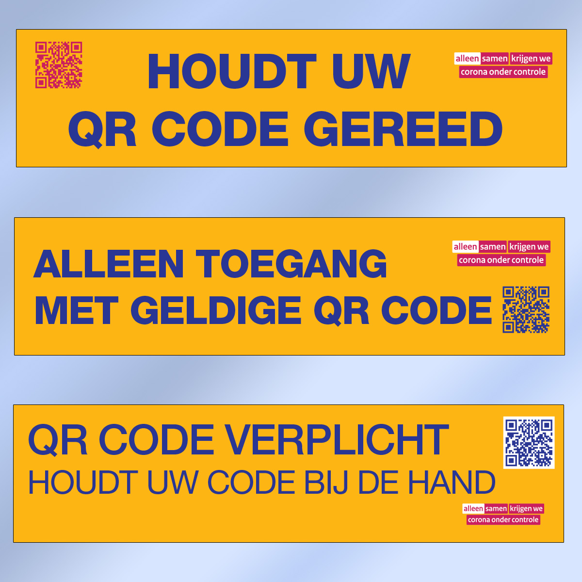 qr code stickers toegang