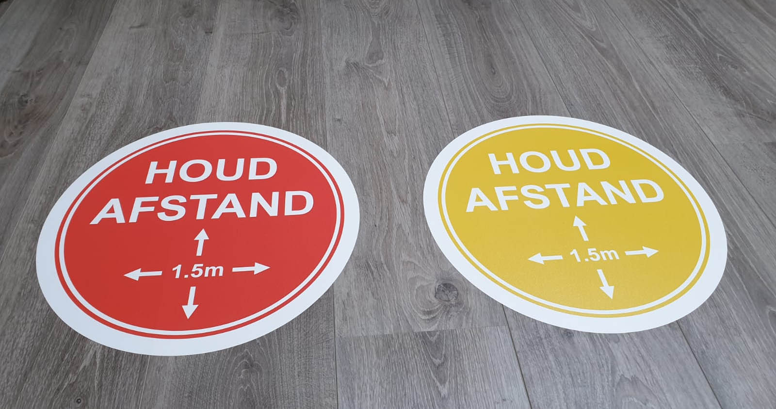 Corona - sticker - houd afstand